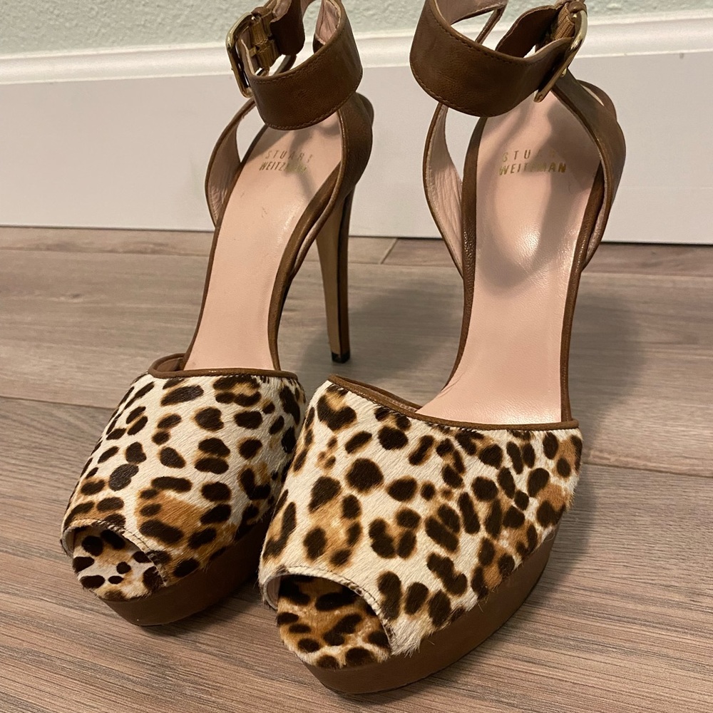 Stuart Weitzman animal print heels new